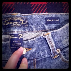 Size 27 waist, seven jeans